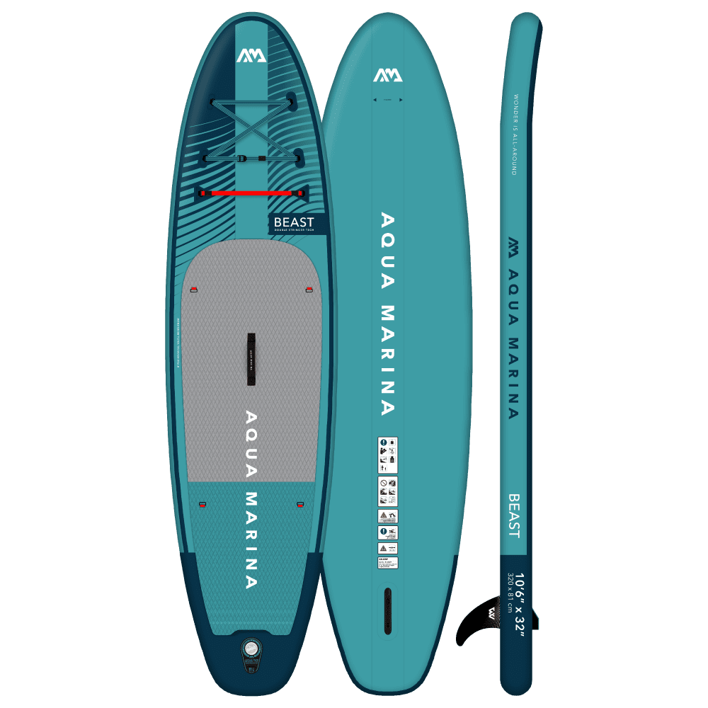 Aqua Marina Beast Aqua Splash Advanced All Around iSUP Stand Up Paddleboard With Hybrid Paddle