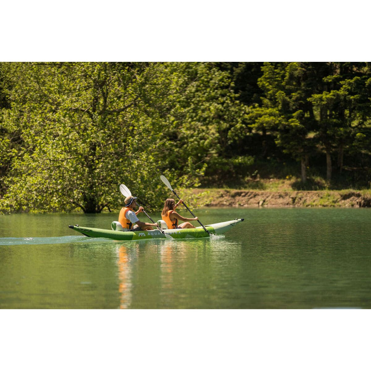 Aqua Marina Betta-412 Recreational 2 person Inflatable Deck Kayak With Paddle Set