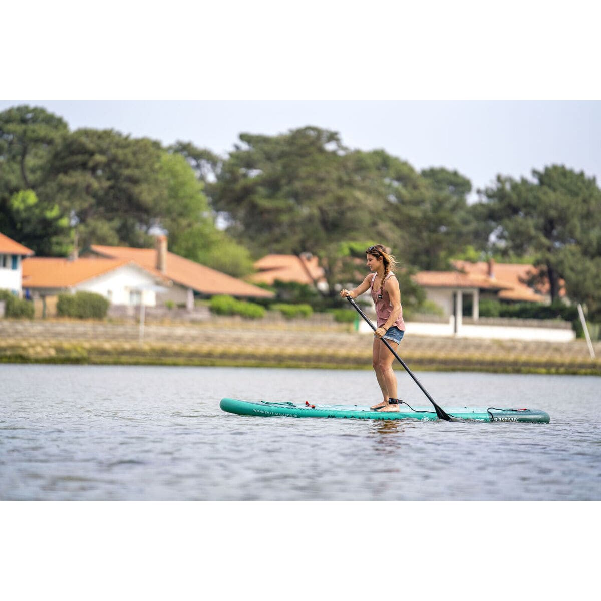 Aqua Marina Breeze Silver Tree All Around iSUP Stand Up Paddle Board With SPORTS III Paddle