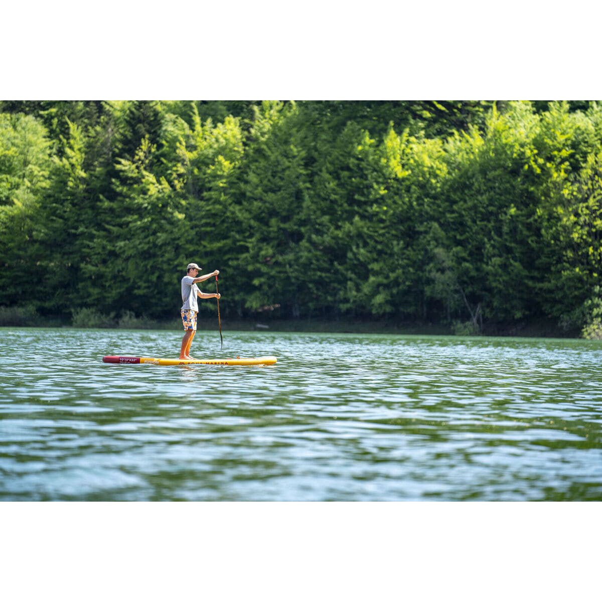 Aqua Marina Fusion Before Sunset All Around iSUP Stand Up Paddleboard With SPORTS III Paddle