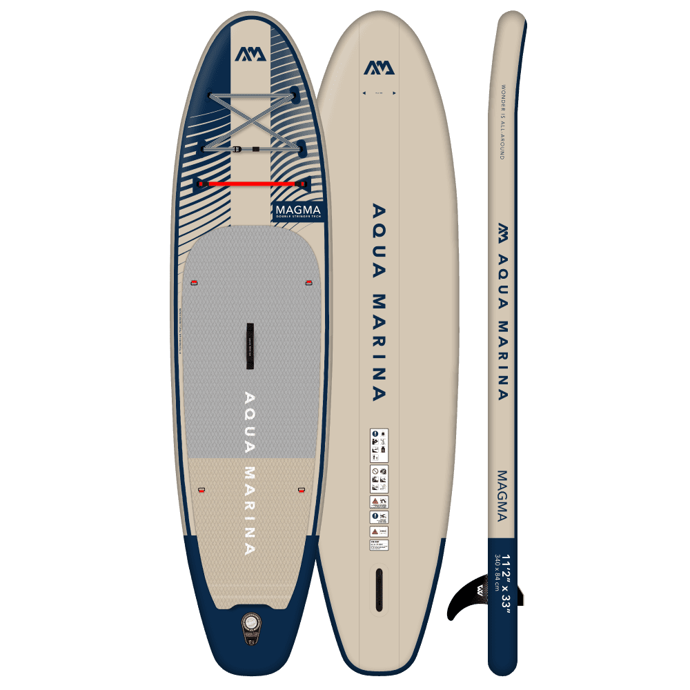 Aqua Marina Magma Earth Wave Advanced All Around iSUP Stand Up Paddleboard With Hybrid Paddle