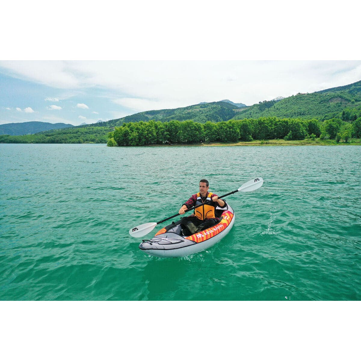 Aqua Marina Memba-330 Touring 1 Person Inflatable Kayak With Paddle