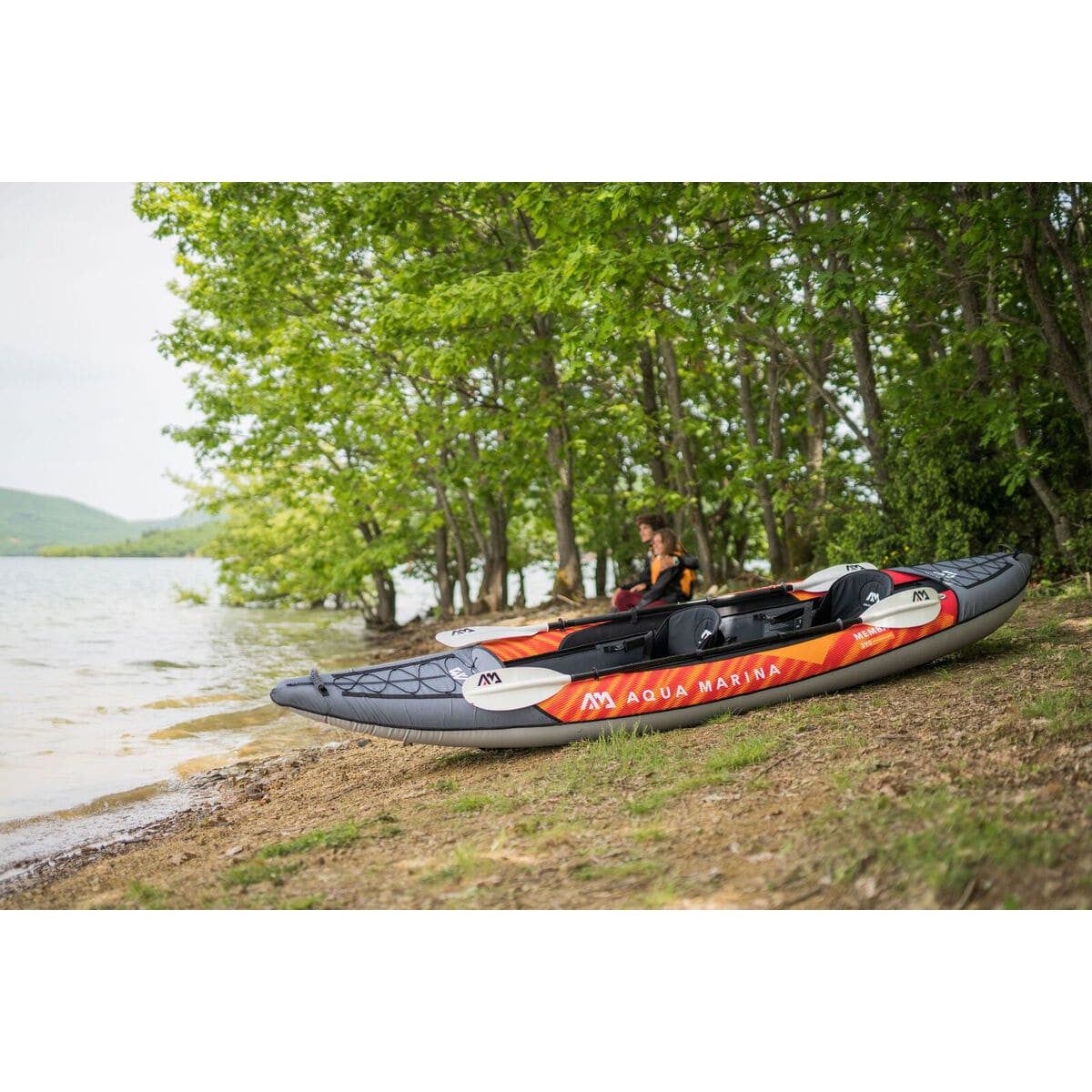 Aqua Marina Memba-390 Touring 2 Person Inflatable Kayak With Paddles