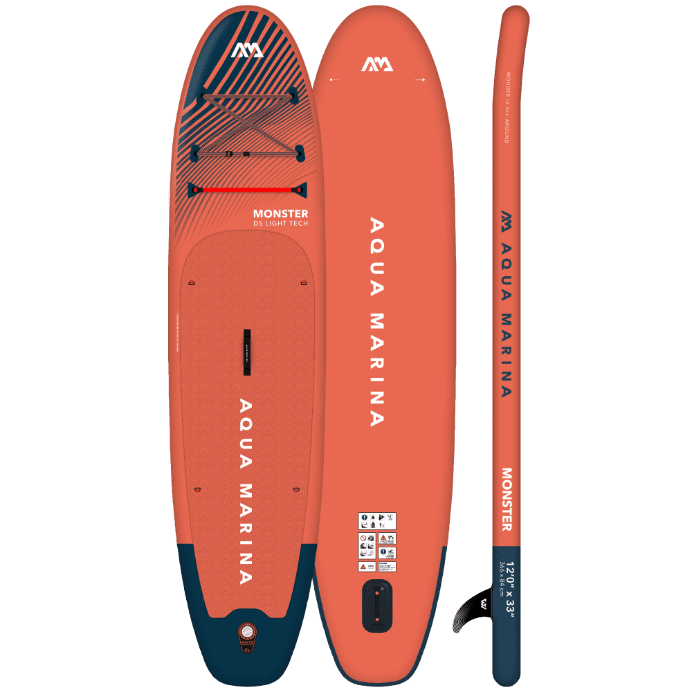 Aqua Marina Monster Sky Glider All Around iSUP Stand Up Paddleboard With SPORTS III Paddle