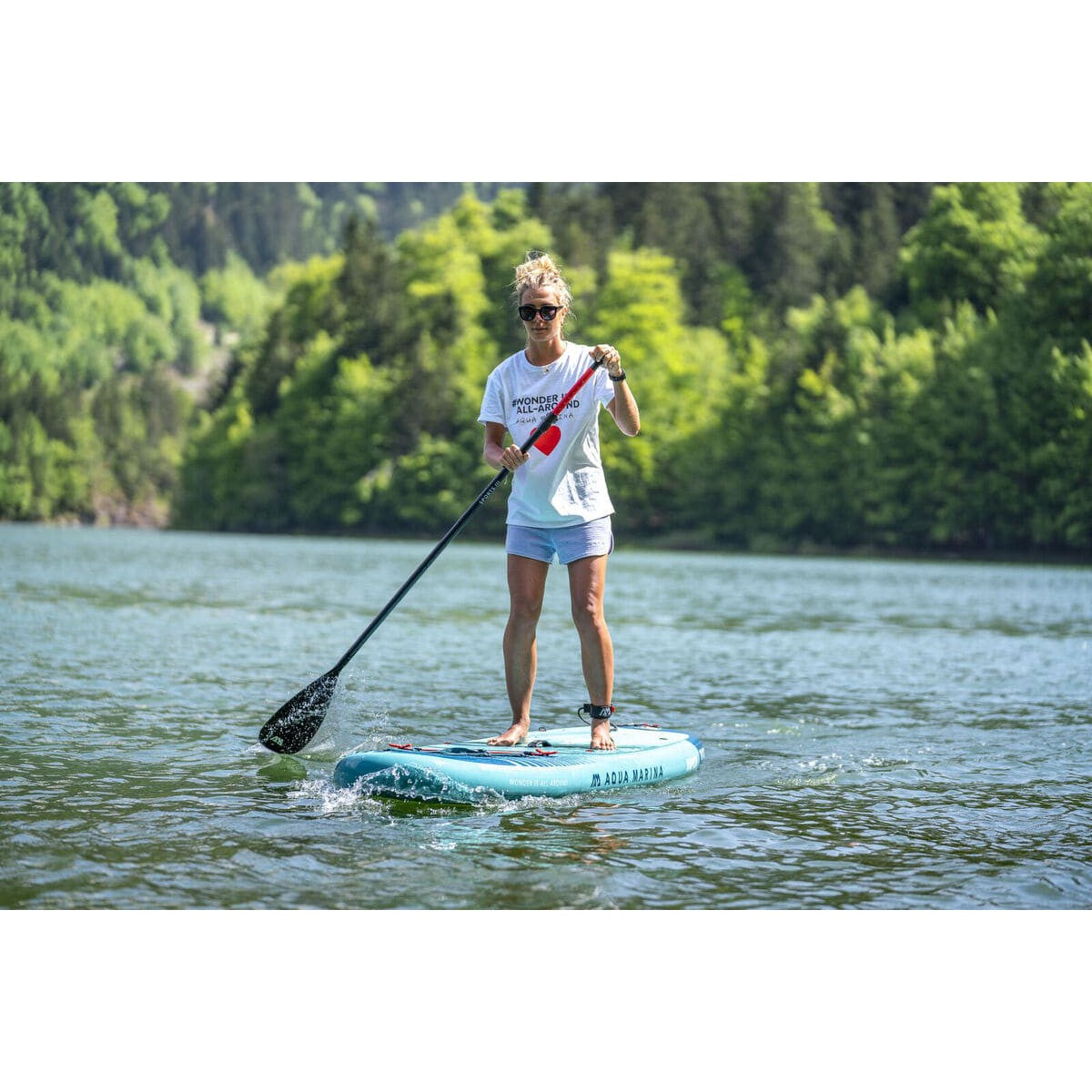 Aqua Marina Vapor Aqua Splash All Around iSUP Stand Up Paddleboard With SPORTS III Paddle