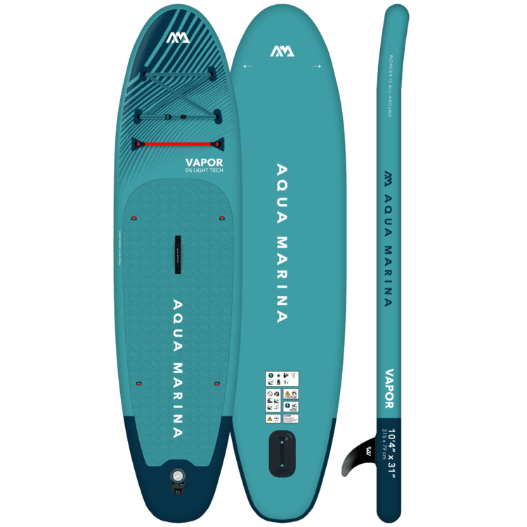 Aqua Marina Vapor Aqua Splash All Around iSUP Stand Up Paddleboard With SPORTS III Paddle