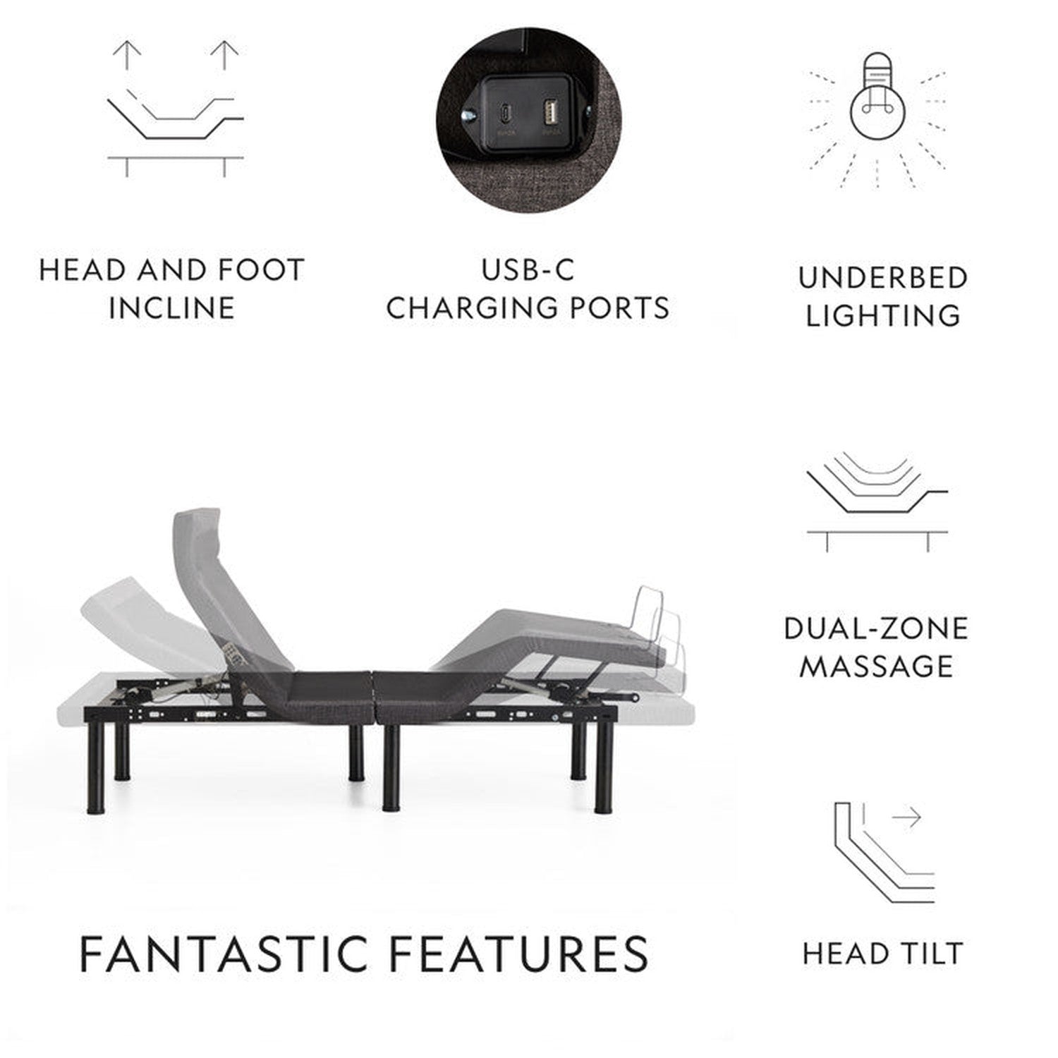 Malouf S655 Adjustable Bed Base-Purely Relaxation