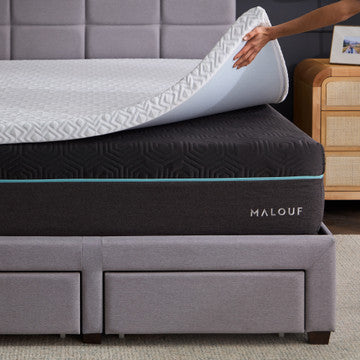 Malouf 2.5 Inch Gel Memory Foam Mattress Topper