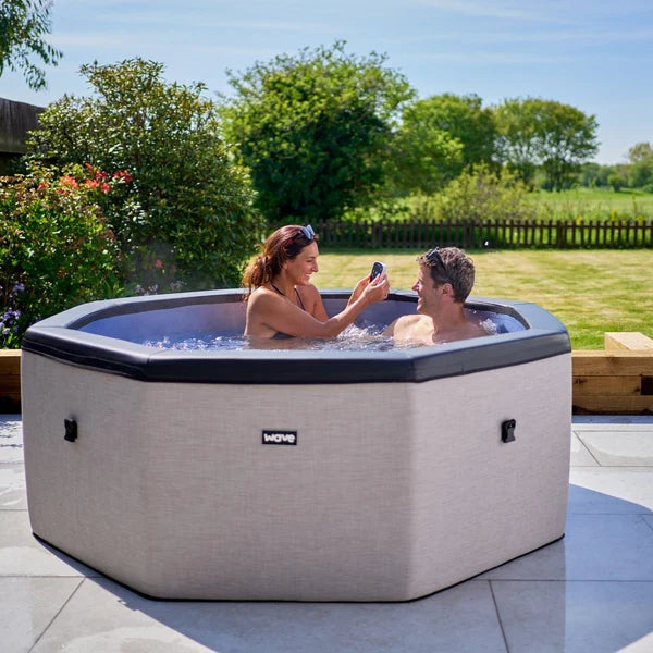 Wave Spas Como Octagon 6 Person Eco Foam Hot Tub With Built-In Integrated Heater-Purely Relaxation