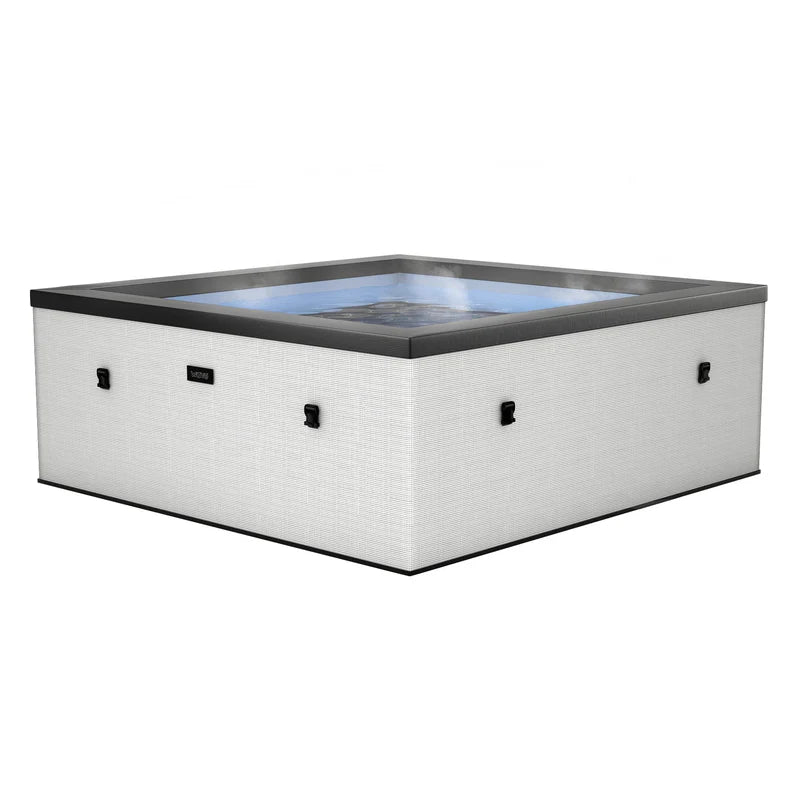 Wave Spas Garda Square 4 or 6 Person Eco Foam Hot Tub With Built-In Integrated Heater-Purely Relaxation