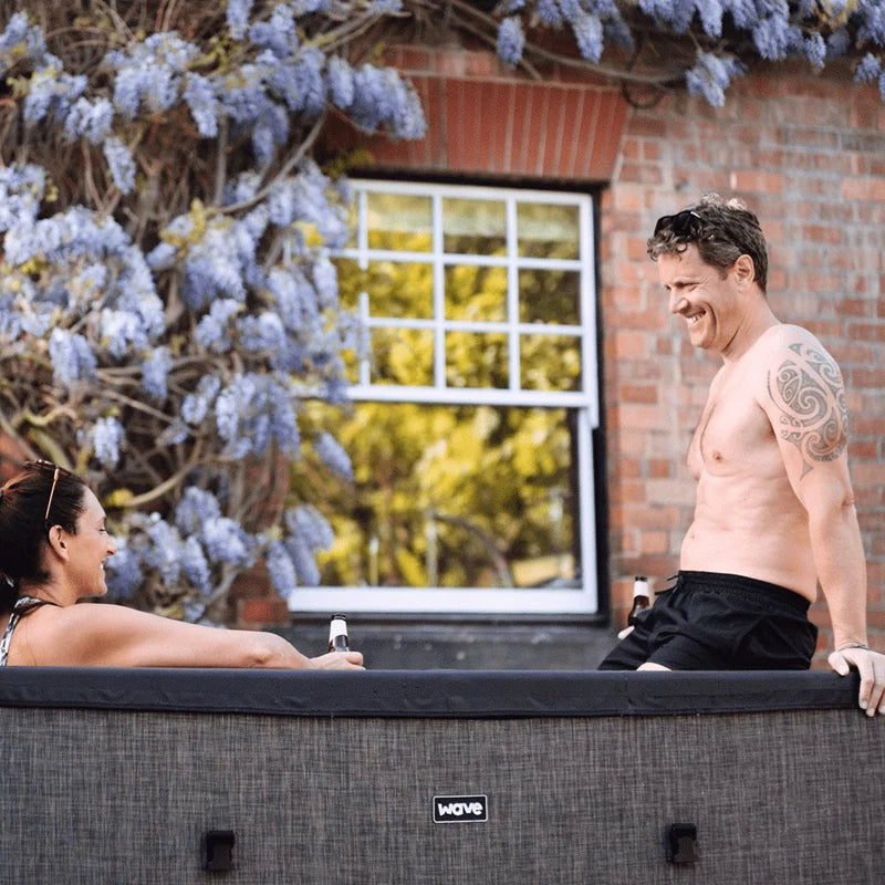 Wave Spas Garda Square 4 or 6 Person Eco Foam Hot Tub With Built-In Integrated Heater-Purely Relaxation