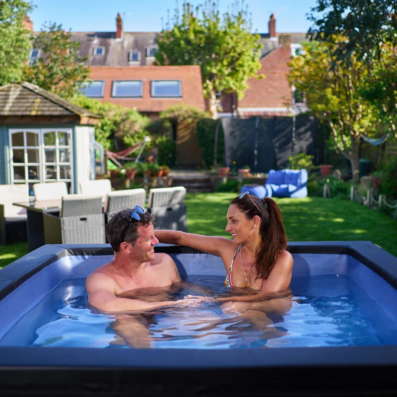 Wave Spas Garda Square 4 or 6 Person Eco Foam Hot Tub With Built-In Integrated Heater-Purely Relaxation