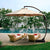 Grand patio Outdoor 11 FT Offset Umbrella, Aluminum Cantilever Patio Umbrella, Round Canopy Shade Umbrella with Weighted Base for Pool, Garden, Backyard, Yard (Champagne)