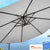 Grand patio Outdoor 12 FT Offset Cantilever Sunbrella Umbrella, Patio Aluminum Curvy Umbrella with Weighted Base (Canvas Granite, 12 FT)