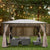 Grand Patio 10'x13' Gazebo Outdoor Hardtop Polycarbonate Gazebo Canopy with Netting and Curtains for Garden, Patio, Backyard