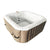 ALEKO 4 Person Brown 160 Gallon Square Inflatable Jetted Hot Tub with Cover-Hot Tub-Purely Relaxation