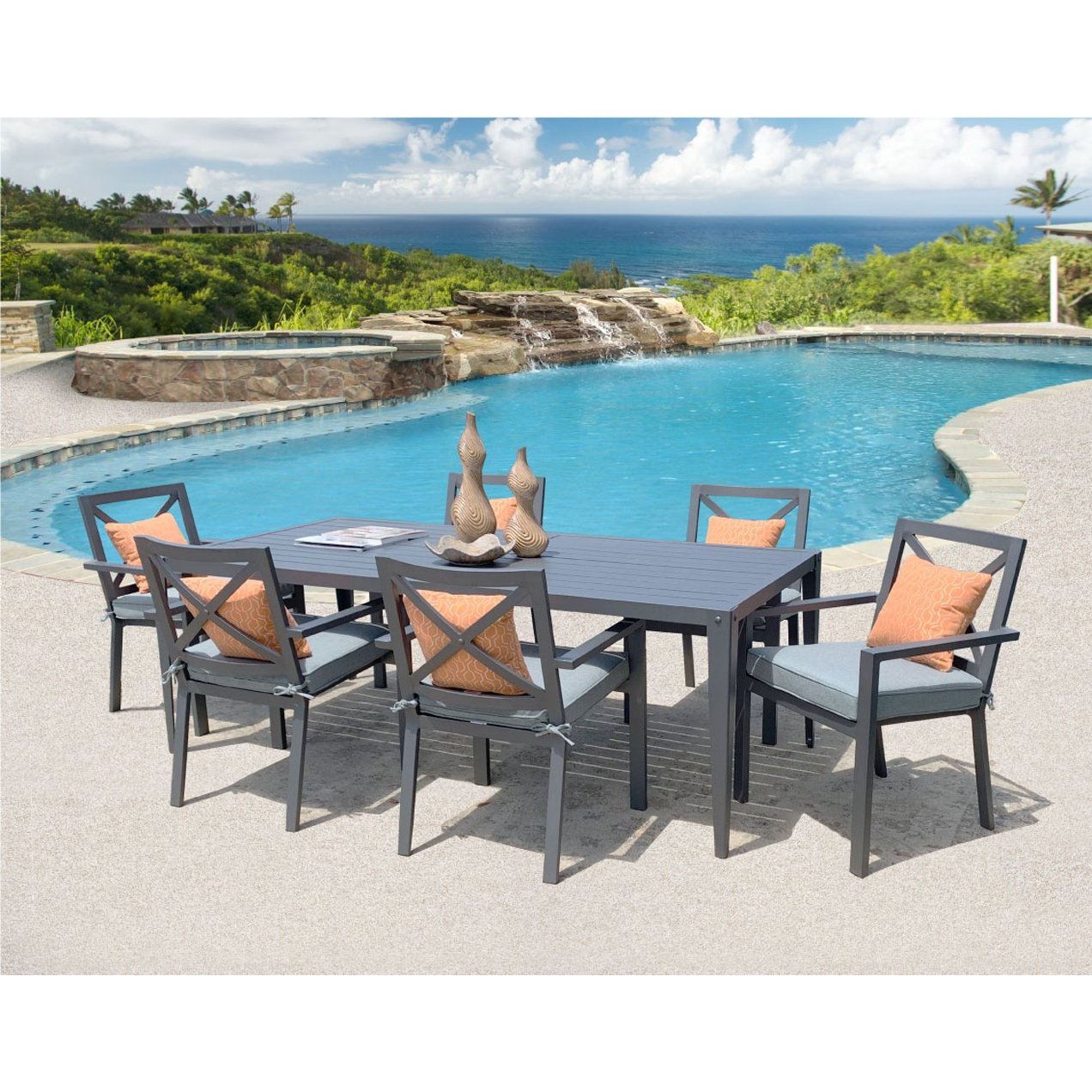 AFD Home Titan Dining Table Set of 7 (KIT)