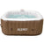 ALEKO 4 Person Brown 160 Gallon Square Inflatable Jetted Hot Tub with Cover - Purely Relaxation