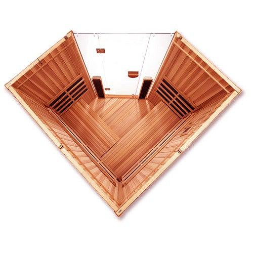 Clearlight Sanctuary™ C 4 Person Full Spectrum Infrared Corner Sauna - Purely Relaxation