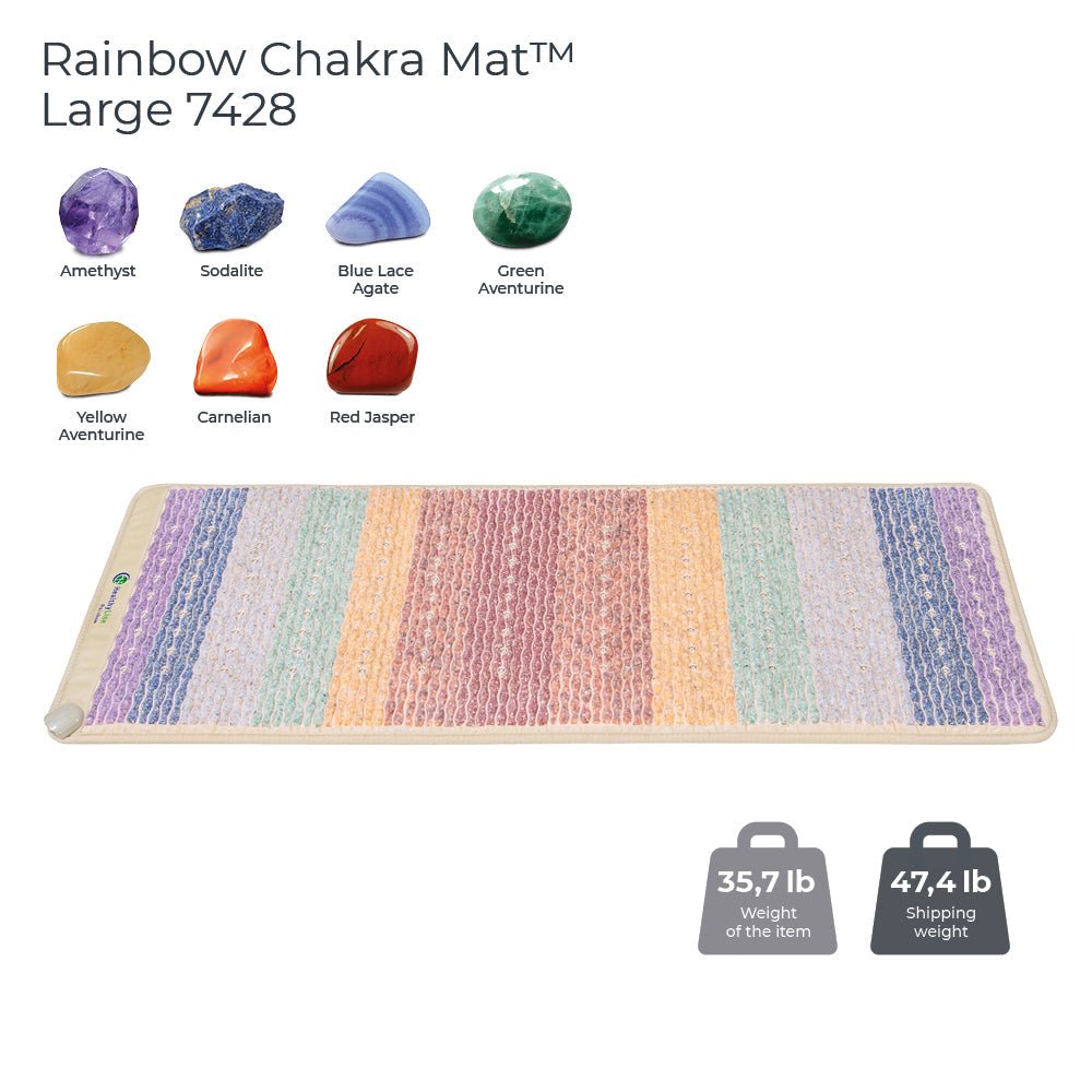 HealthyLine Rainbow Chakra Mat™ Large 7428 Firm - PEMF Inframat Pro® Third Edition - Purely Relaxation