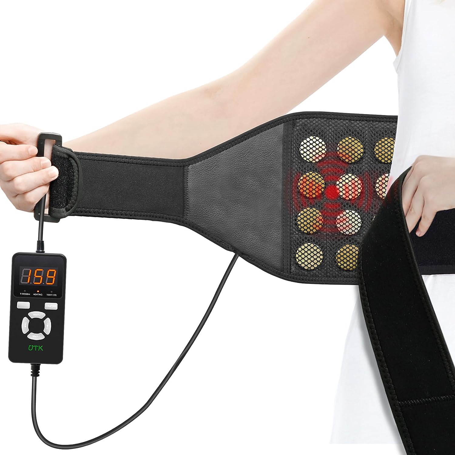 UTK Technology Red Light Therapy Belt for Body Pain Relief 4 in 1 Infrared Light Therapy Flexible Wearable Device M3GY1-01-A