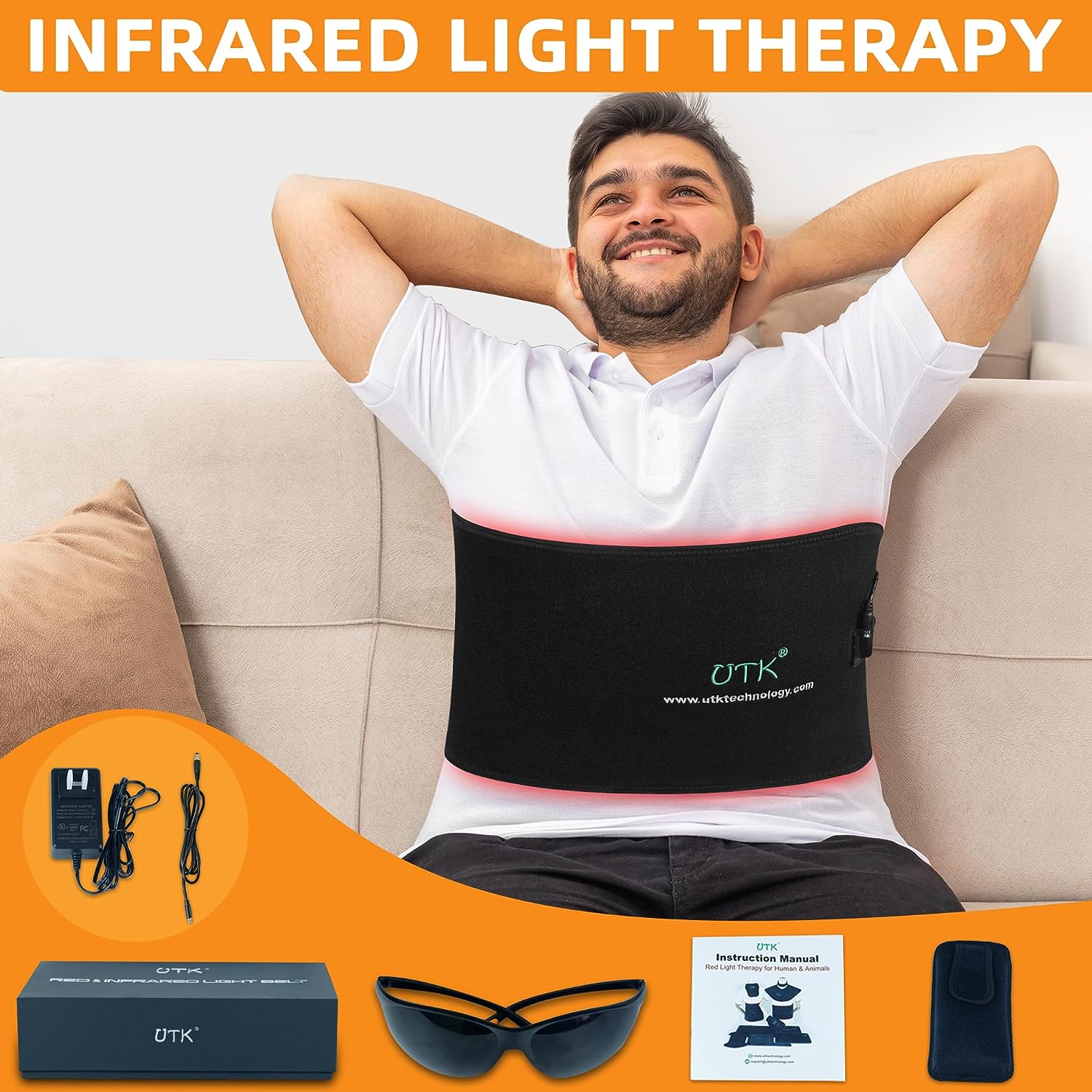 UTK Technology Red Light Therapy Belt for Body Pain Relief 4 in 1 Infr -  Purely Relaxation